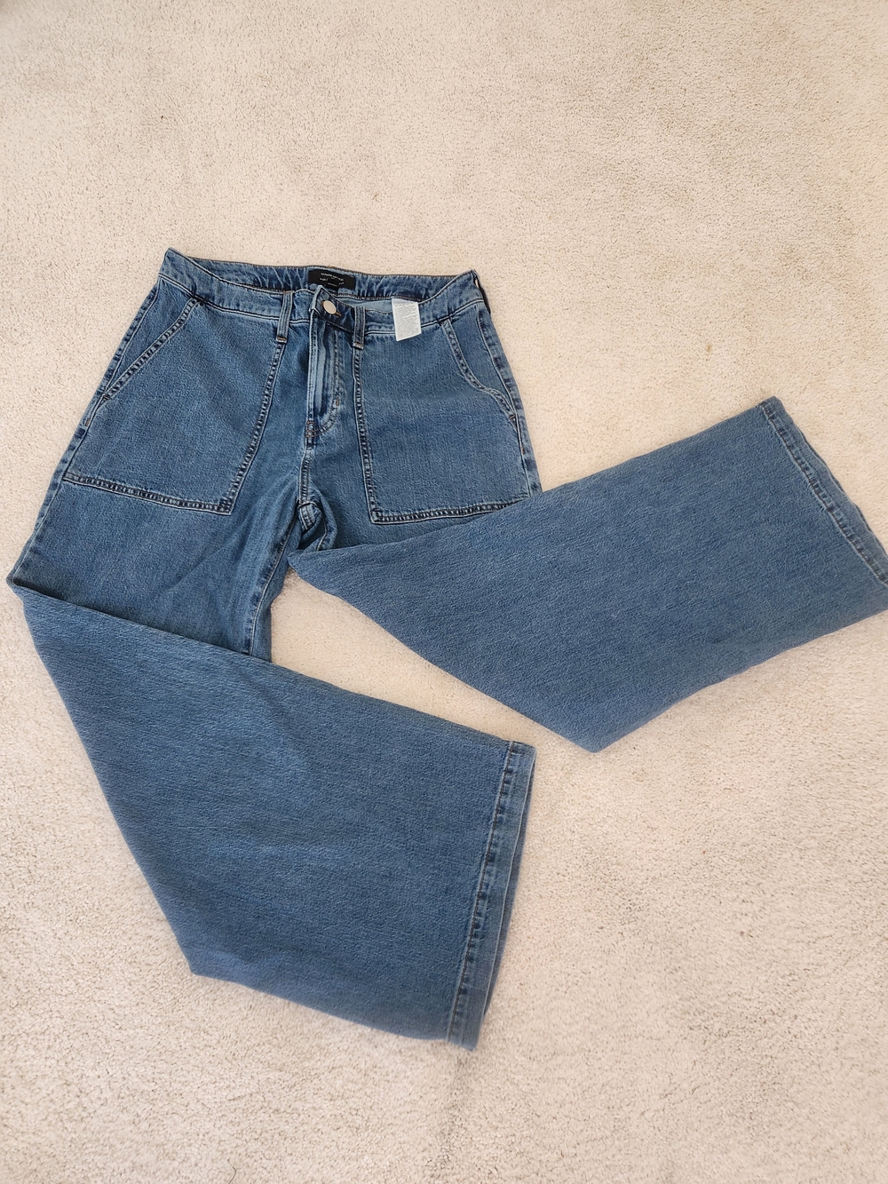 Banana Republic Medium Blue Wide-Leg Denim Jeans